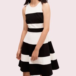Kate Spade Striped Ponte A-Line Dress